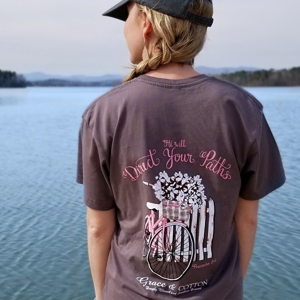 Grace And Cotton Size M Proverbs 3:6 Tee